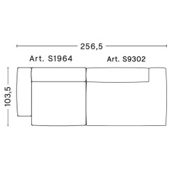 2,5 places – combinaison 2 (coin gauche) – Mags Soft Low - HAY