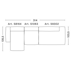 3 places – combinaison 3 (coin gauche) – Mags Soft Low - HAY