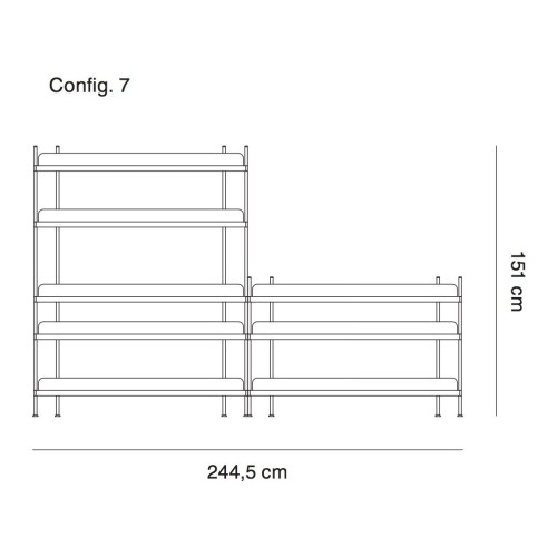 configuration 7 - Compile shelving system - Muuto