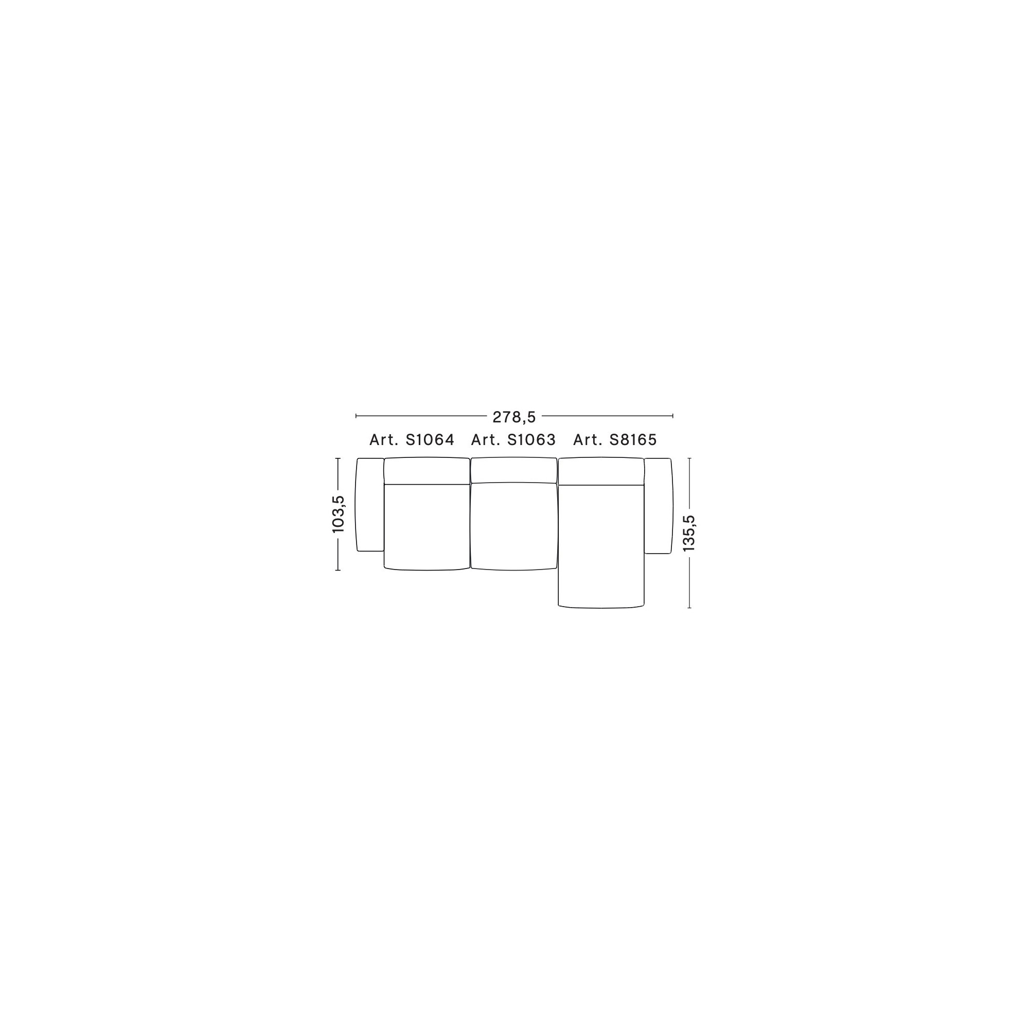 3 places – combinaison 9 (coin droit) – Mags Soft Low - HAY