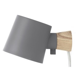 With cord Rise wall lamp – Grey - Normann Copenhagen