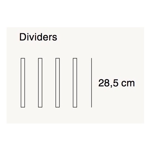 medium - 4x dividers - Compile shelving system - Muuto