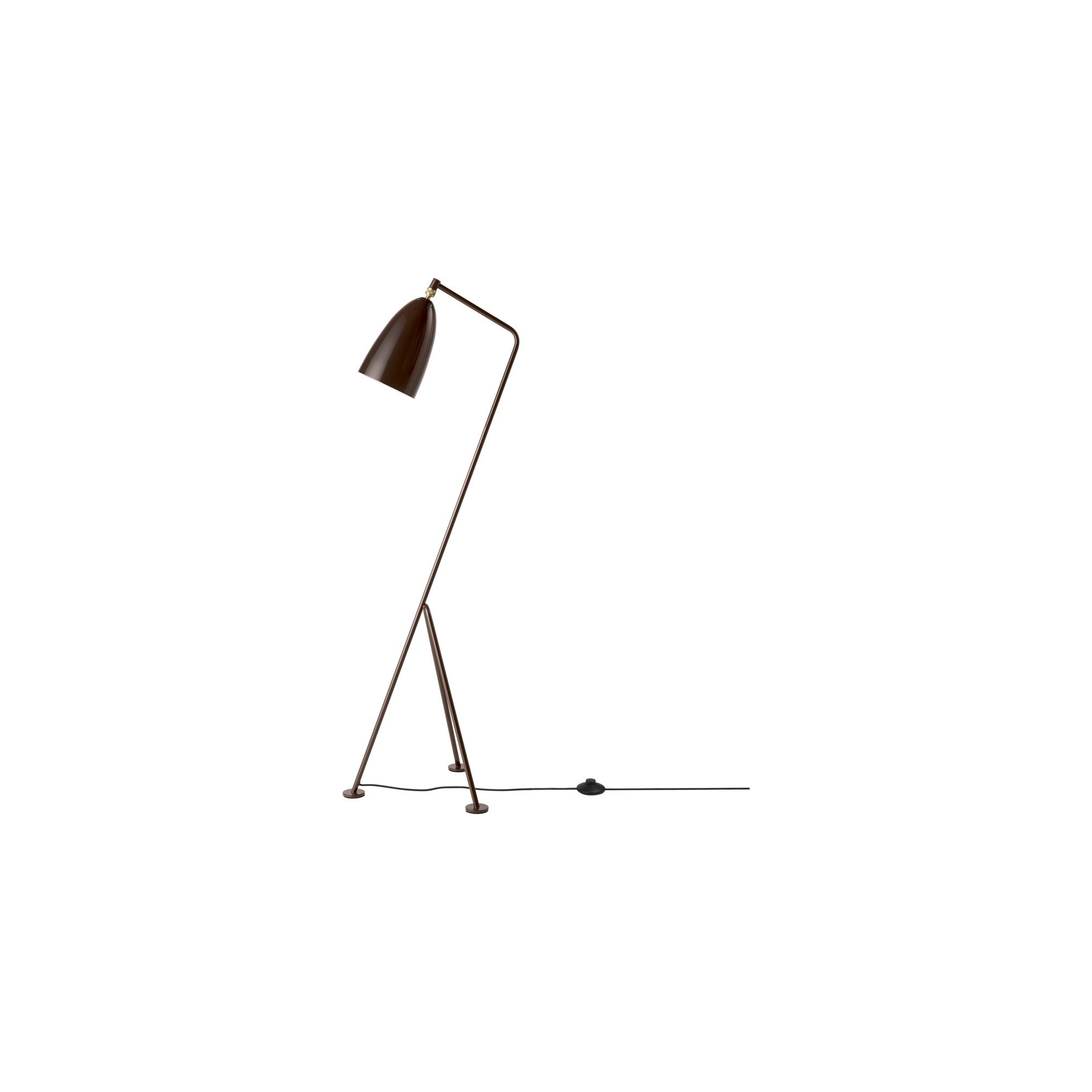 Walnut Brown Brillant - Gräshoppa floor lamp - Gubi