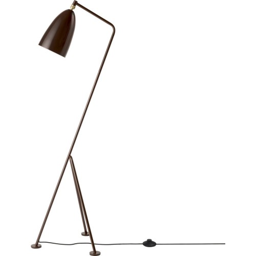 Walnut Brown Brillant - lampadaire Gräshoppa - Gubi