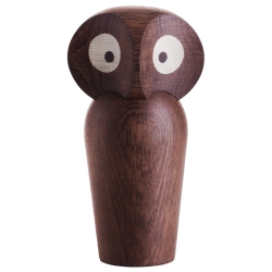 Owl – smoked oak – H12 x 6,20 cm – Small - Kay Bojesen