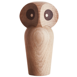 Owl – natural oak – H17 x 8,80 cm– Large - Kay Bojesen