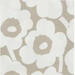 Unikko lin crème 552658 - Serviettes en papier