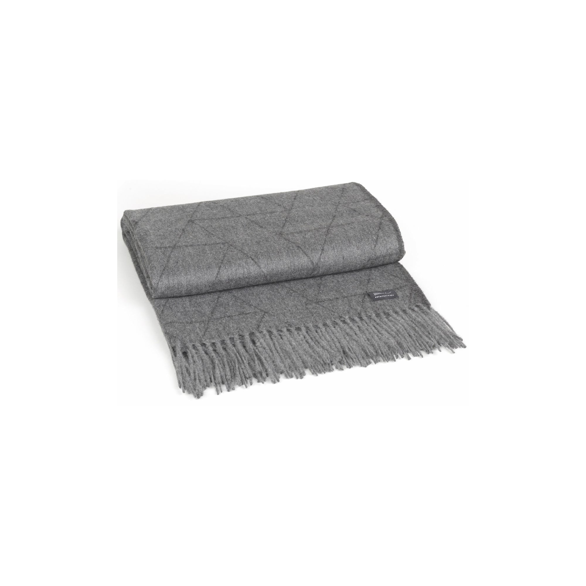 200x130 cm – FJ pattern throw - grey - Architectmade