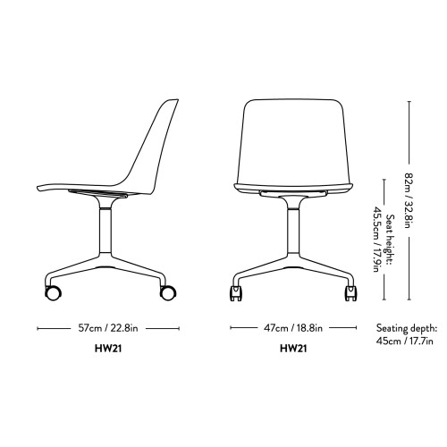 Plastic shell – Rely Chair HW21 - &Tradition