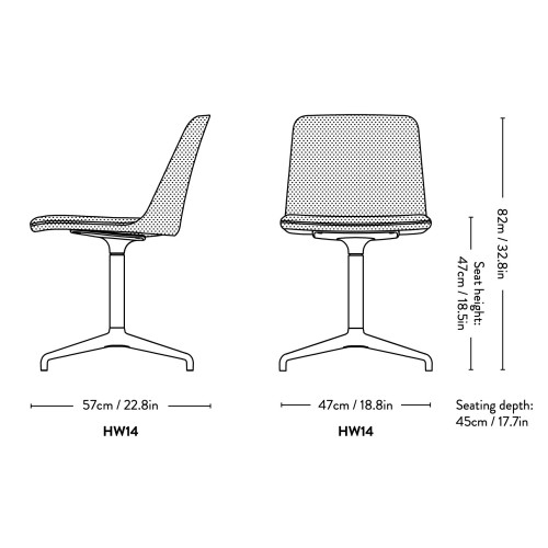 Rely chair HW14 / HW15 / HW18 / HW20 - &Tradition