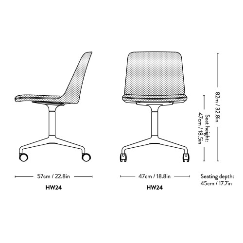 Rely chair HW24 / 25 - &Tradition