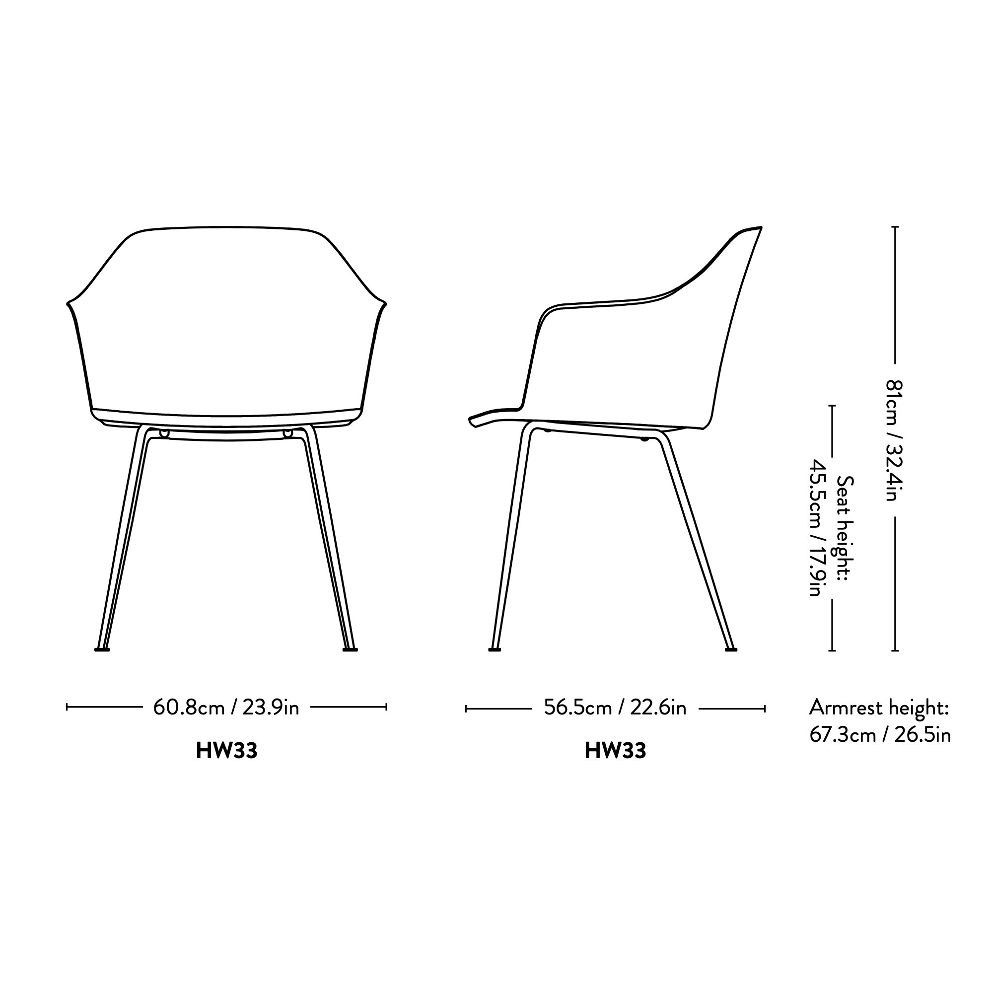 Chaise Rely HW33 - &Tradition