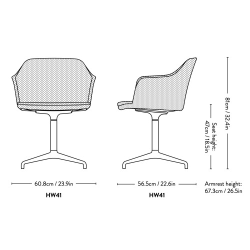 Rely chair HW41 / HW42 / HW46 / HW47 - &Tradition