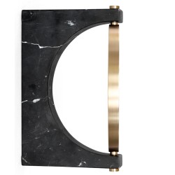 Pepe Marble mirror – Brass - black marble - Audo Copenhagen