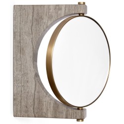 Pepe Marble mirror –  Brass - honed brown - Audo Copenhagen