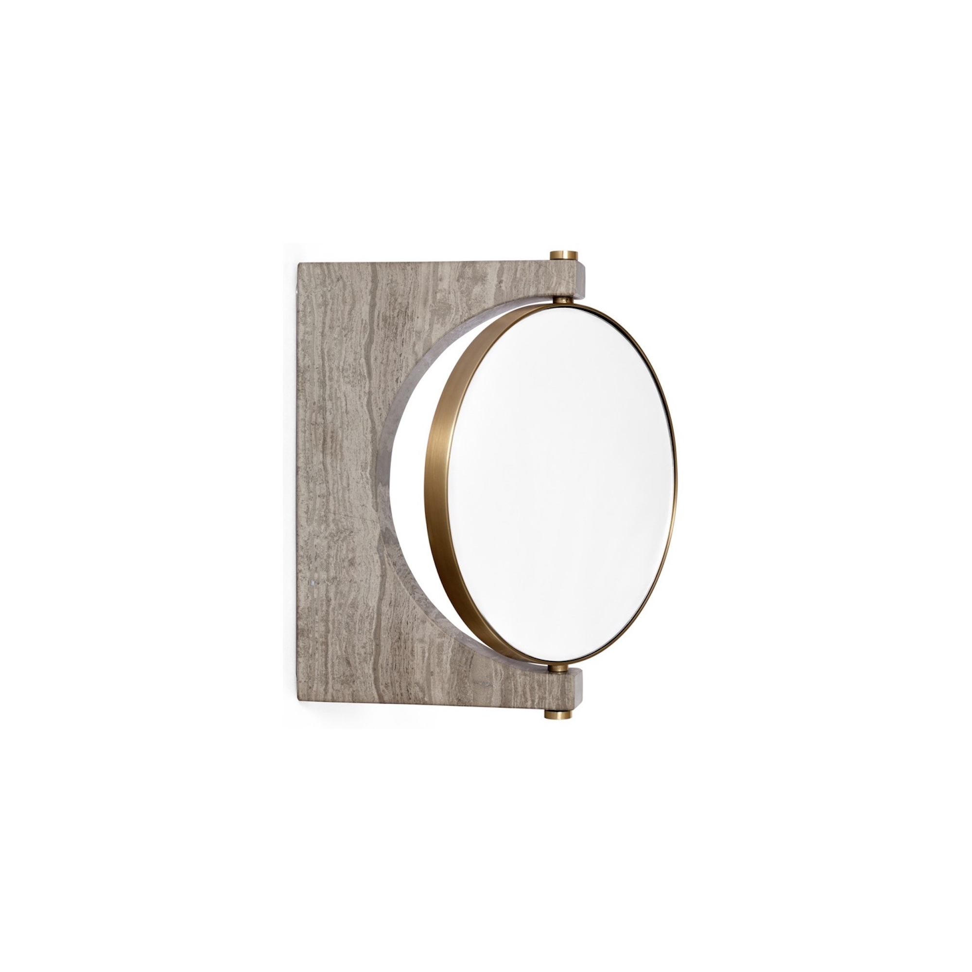 Pepe Marble mirror –  Brass - honed brown - Audo Copenhagen