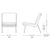 without armrest – Boomerang lounge chair HM1 - &Tradition