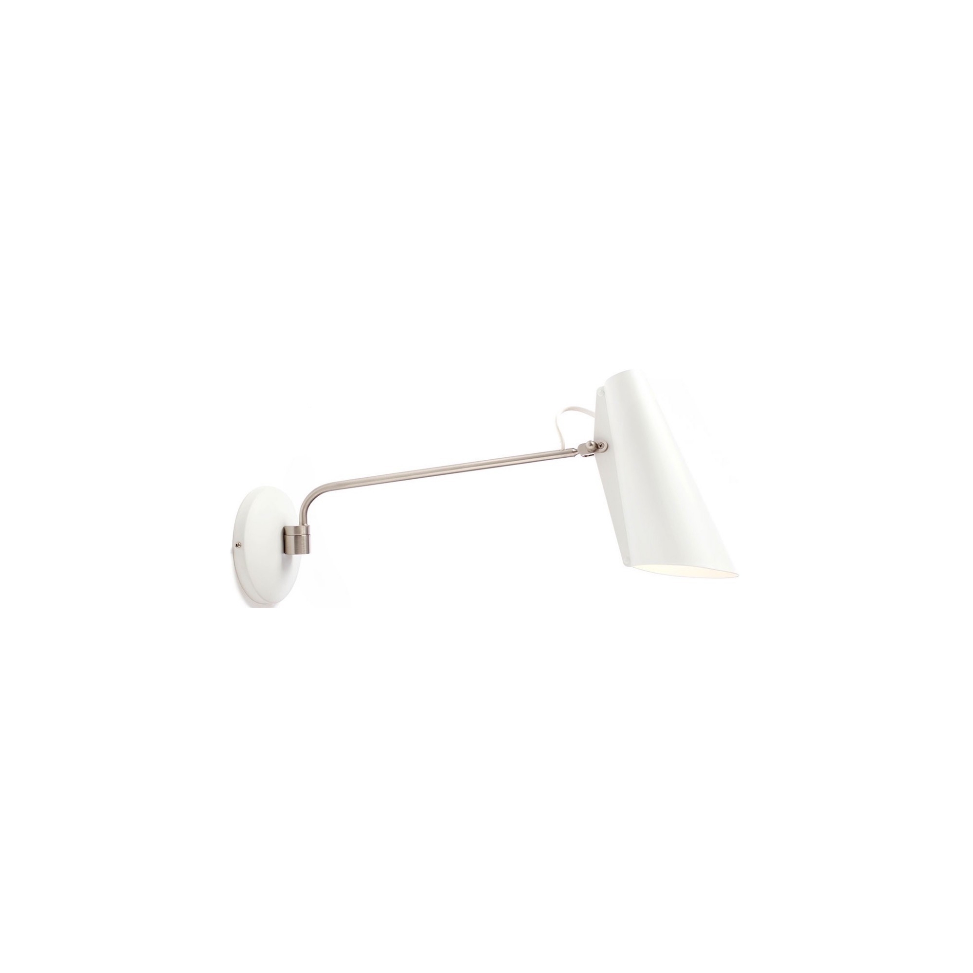 white / metallic - Birdy long wall lamp - Northern