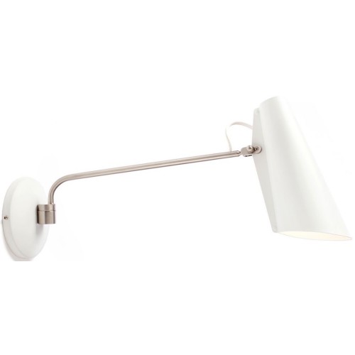 white / metallic - Birdy long wall lamp - Northern