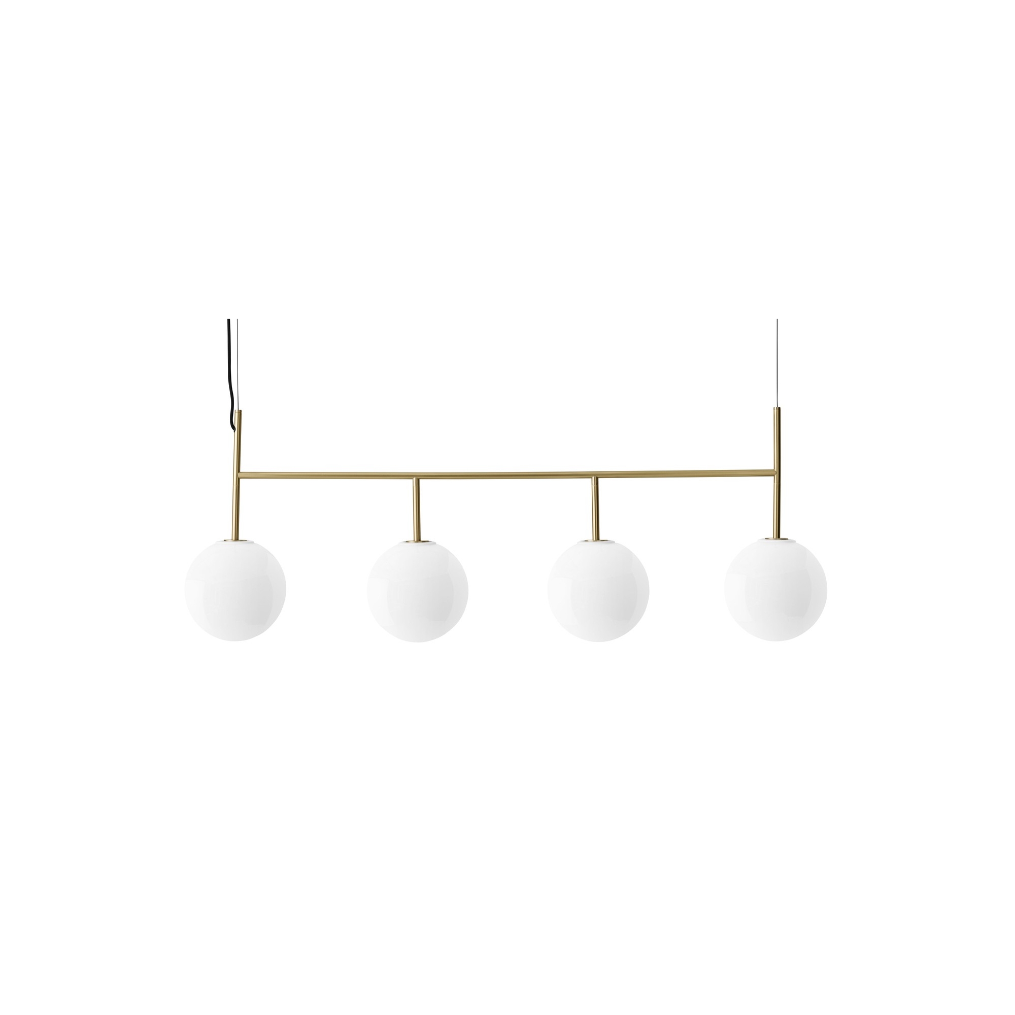 SOLD OUT - TR Bulb - chandelier - brass - shiny opal glass - Audo Copenhagen