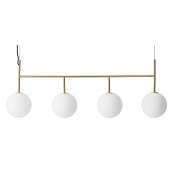 SOLD OUT - TR Bulb - chandelier - brass - matte opal glass - Audo Copenhagen