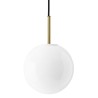 SOLD OUT - TR Bulb - pendant - brass - shiny opal glass - Audo Copenhagen