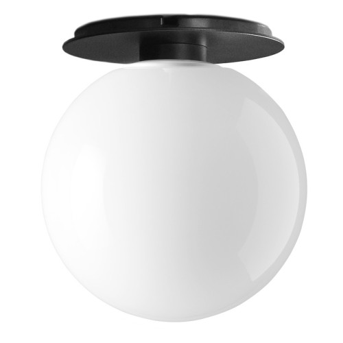 SOLD OUT - TR Bulb - ceiling - black - shiny opal glass - Audo Copenhagen