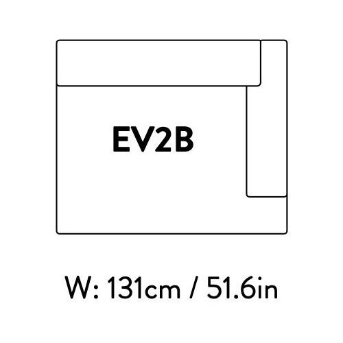 Right end module – 131 x 110 cm – Develius – EV2B - &Tradition