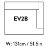 Right end module – 131 x 110 cm – Develius – EV2B - &Tradition