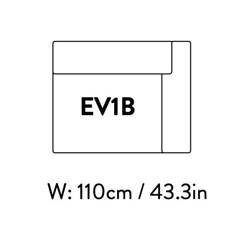 right end module – 110 x 89cm – Develius – EV1B - &Tradition