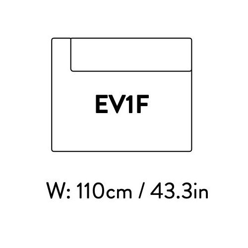 extérieur gauche – 110 x 89 cm – (sans accoudoirs) – Develius – EV1F - &Tradition