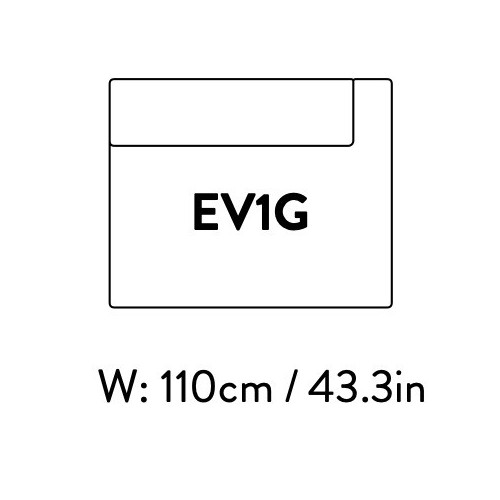 right open end module – 110 x 89 cm – Develius – EV1G - &Tradition