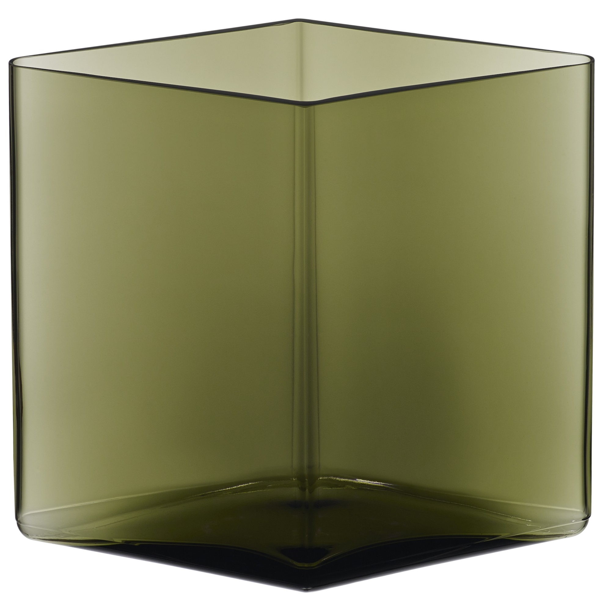 20,5 x H18 cm - vert mousse - vase Ruutu - Iittala