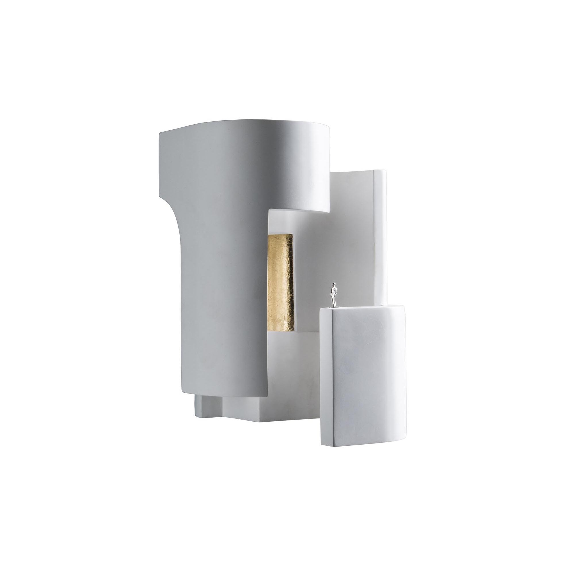 Soul Angle 1 Wall lamp – plaster and gold – DCW éditions