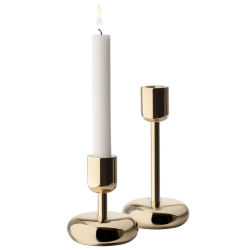 set of 2 - brass - candleholder Nappula - Iittala