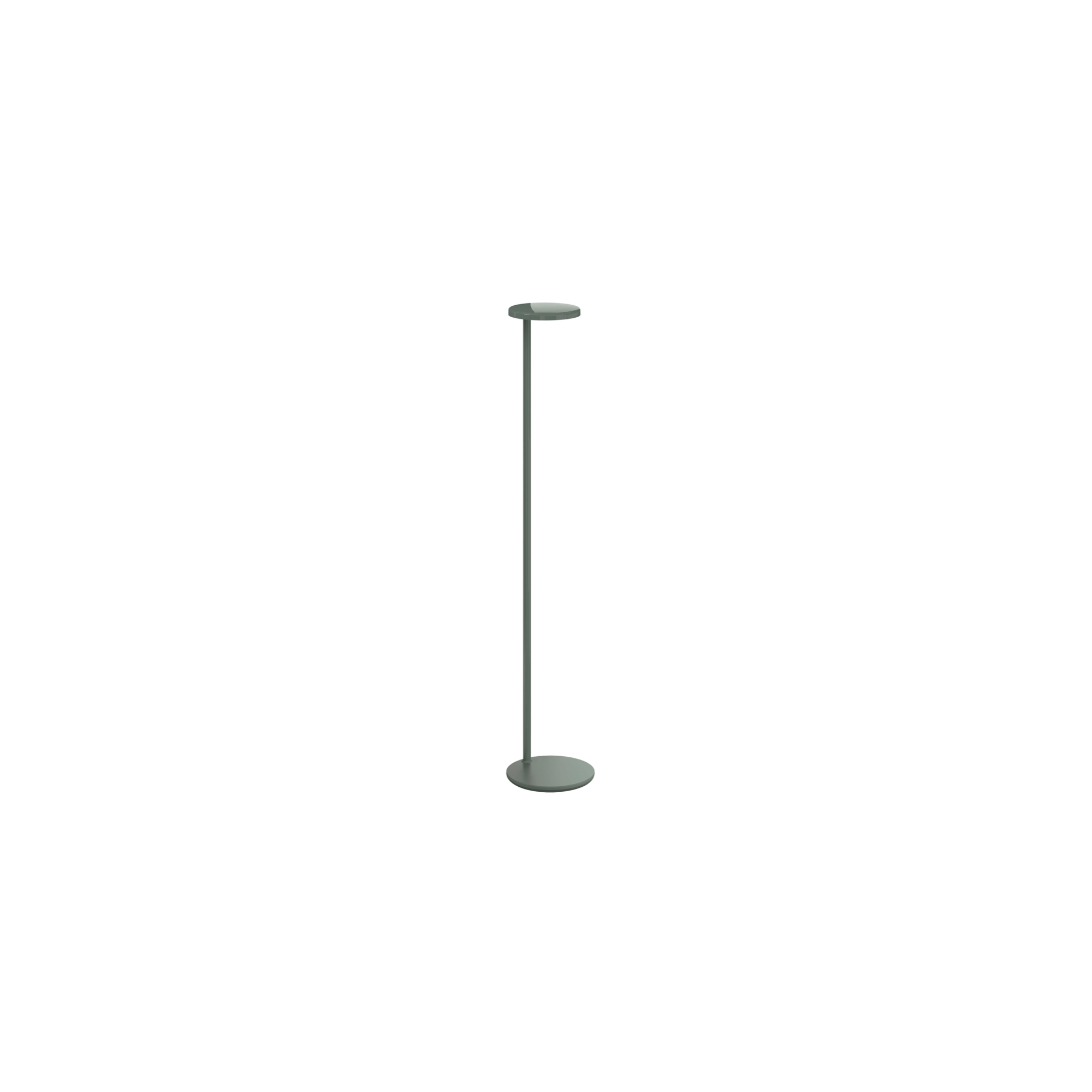 Oblique floor lamp – glossy sage - with USB-C - Flos